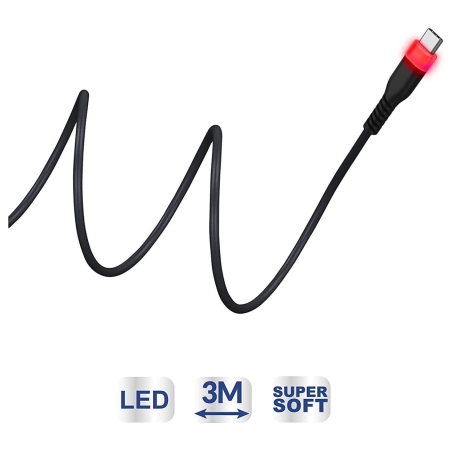 Subsonic Supersoft Charging Cable USB-C for PS5/Xbox/Switch