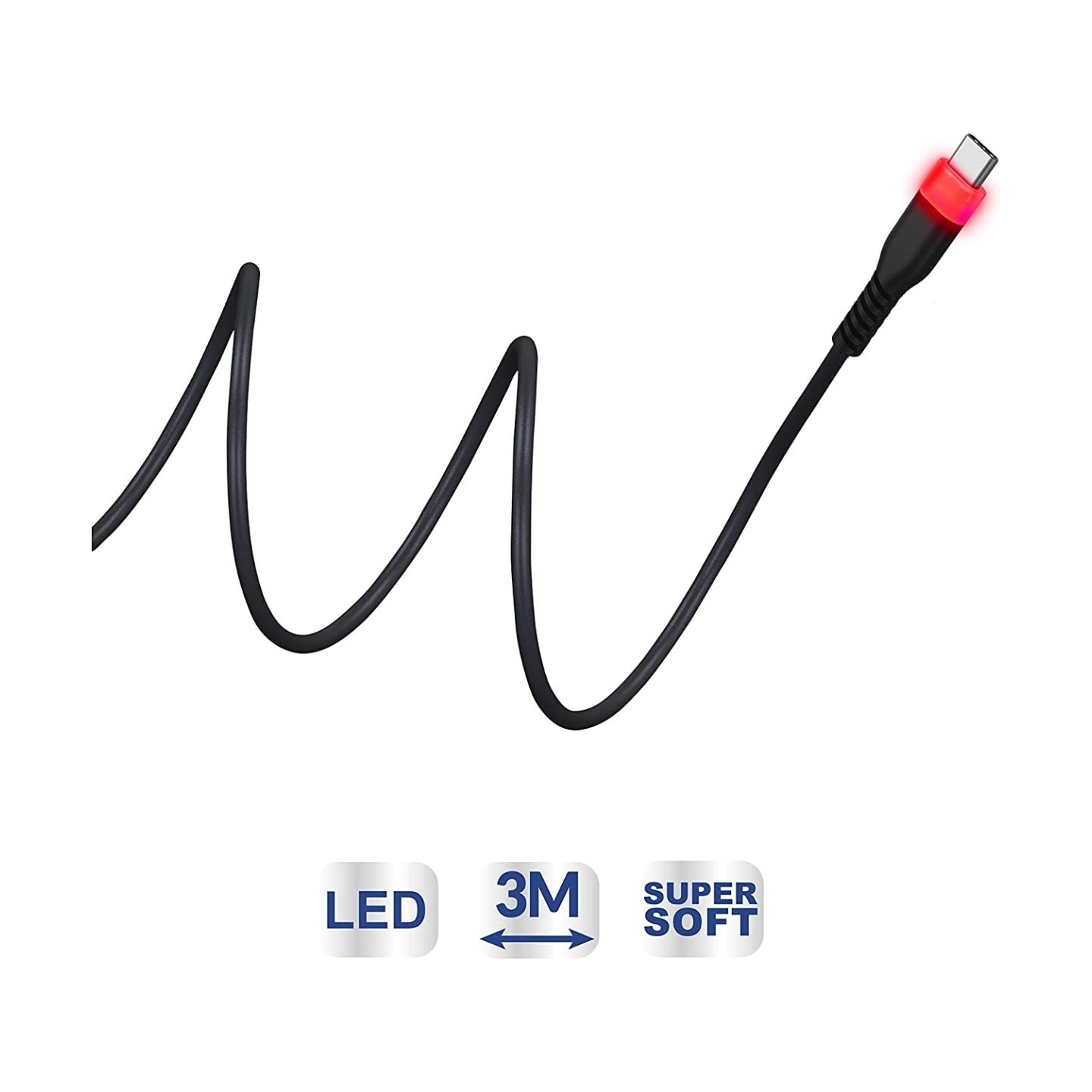 Subsonic Supersoft Charging Cable USB-C for PS5/Xbox/Switch