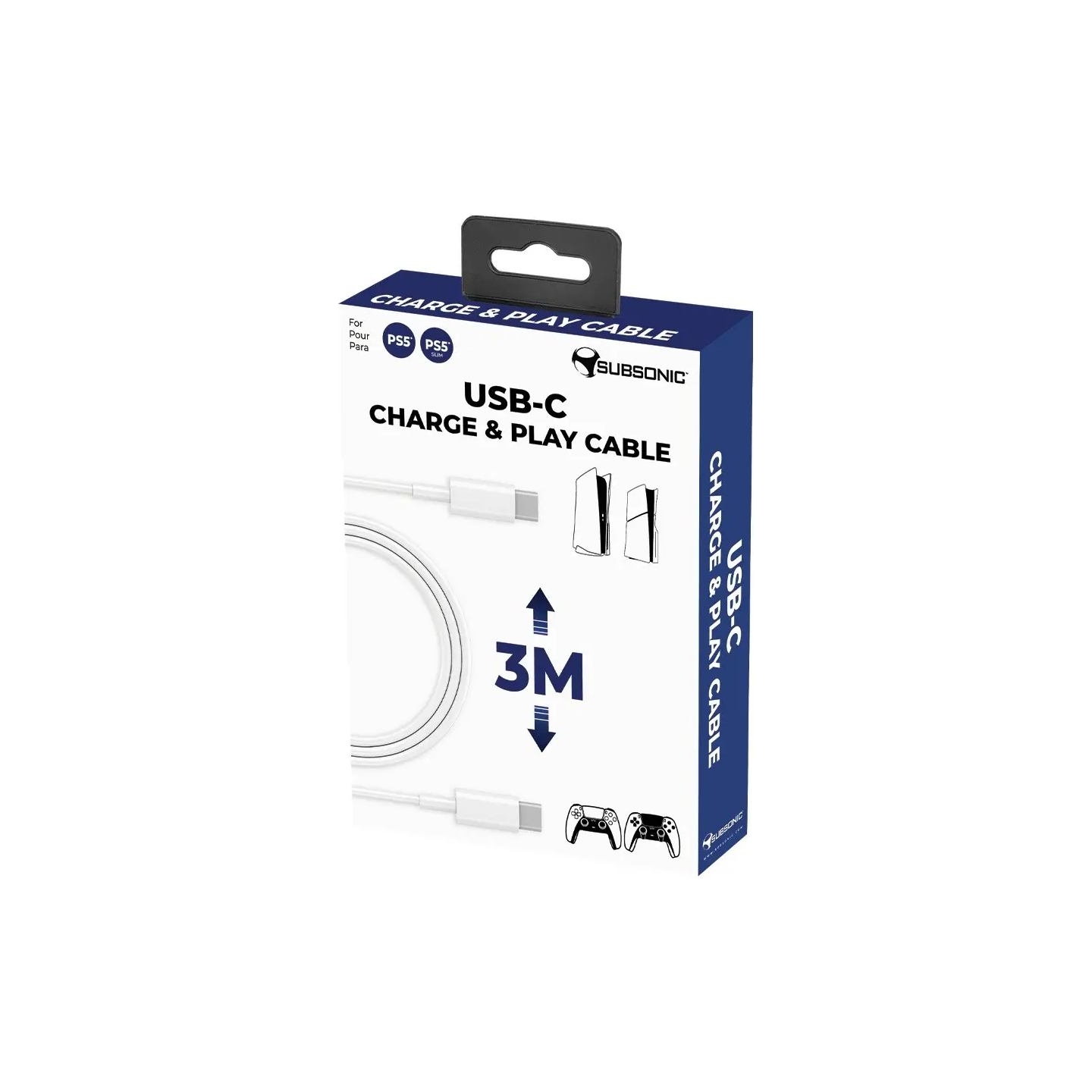 Subsonic USB-C Charge and Play cable for PS5