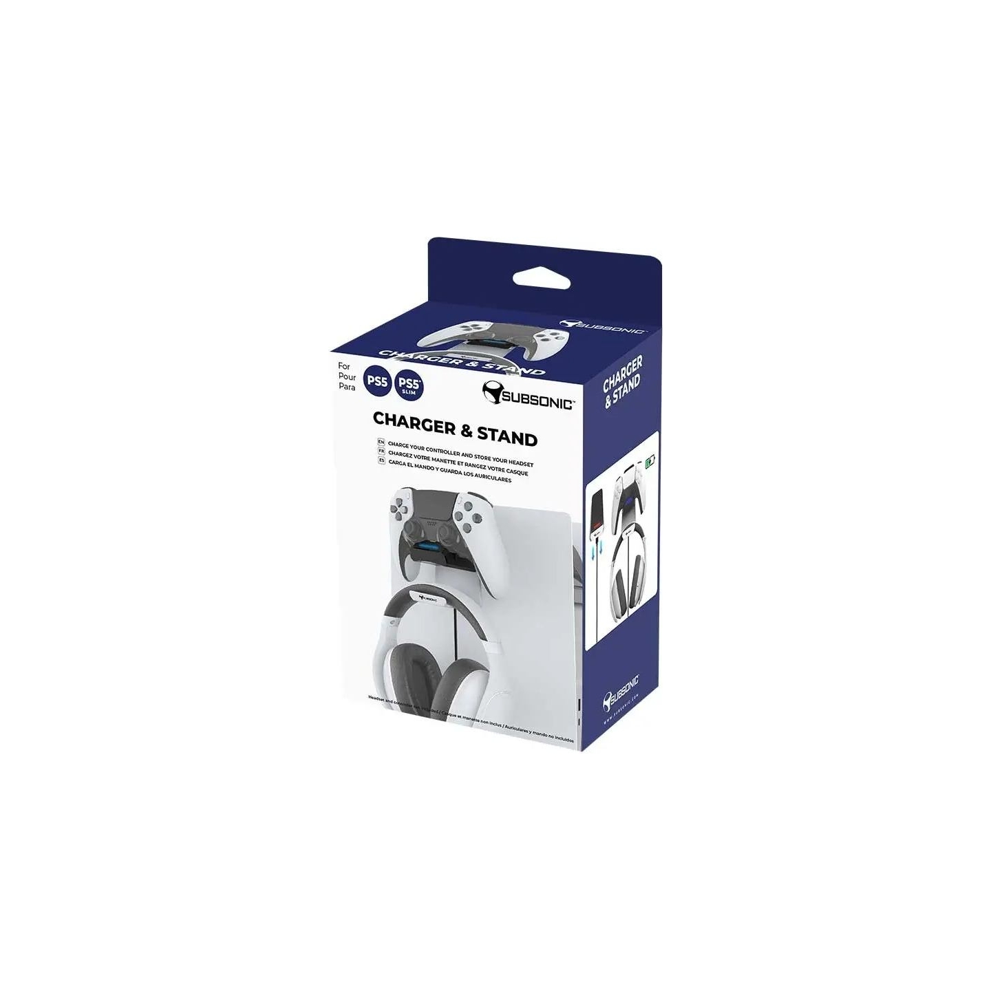 Subsonic Charger for PS5 controller and Stand for headset
