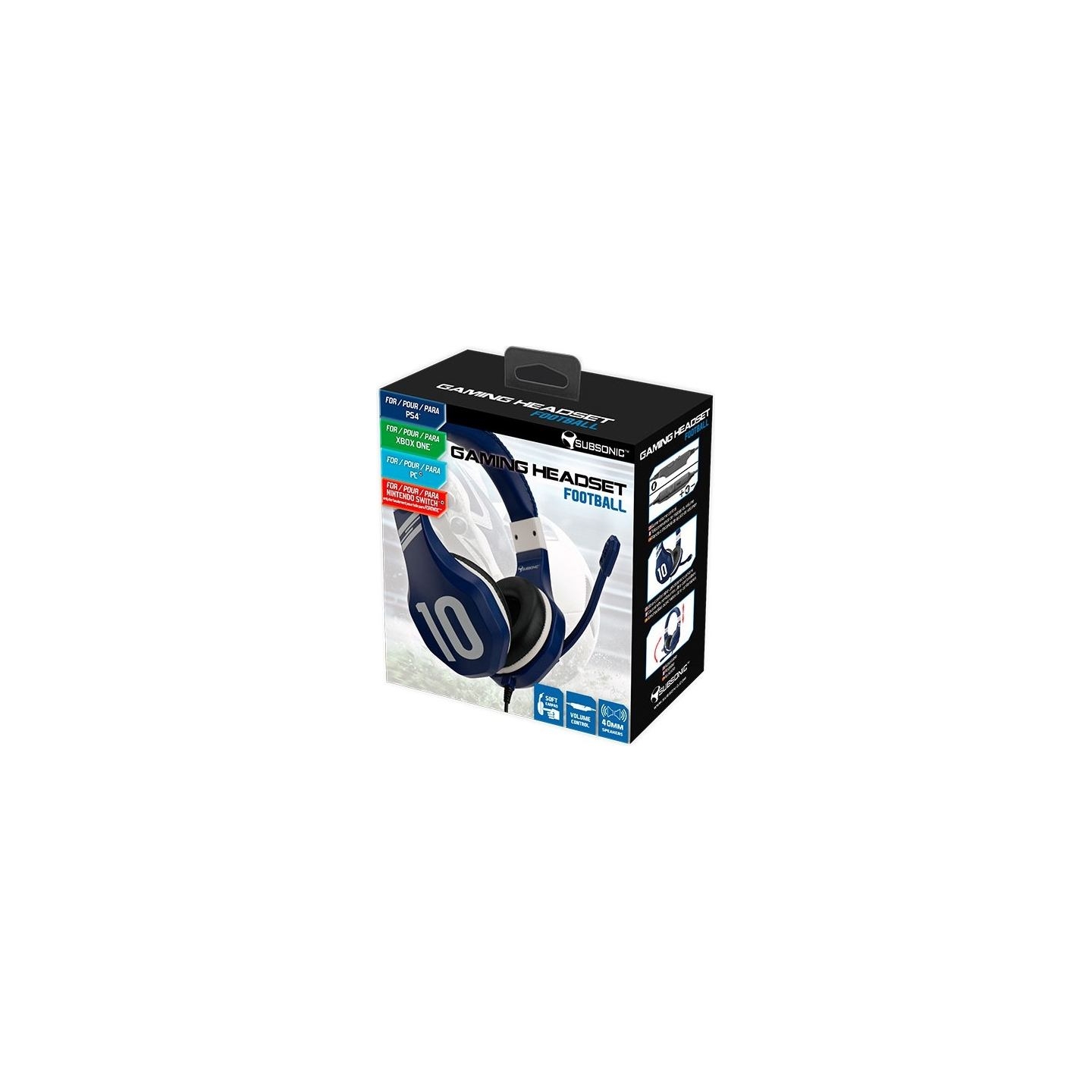 Subsonic Gaming Headset Football Blue
