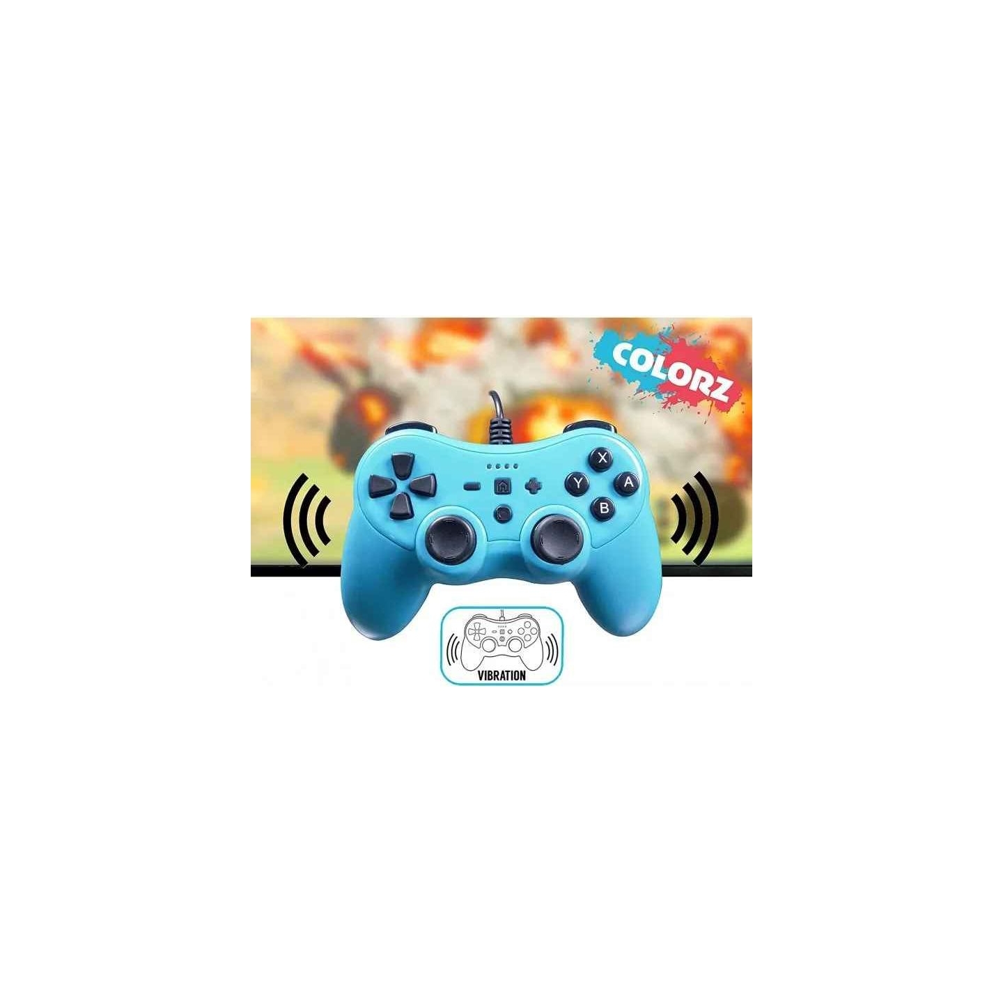 Subsonic Wired Controller Colorz Neon Blue for Switch
