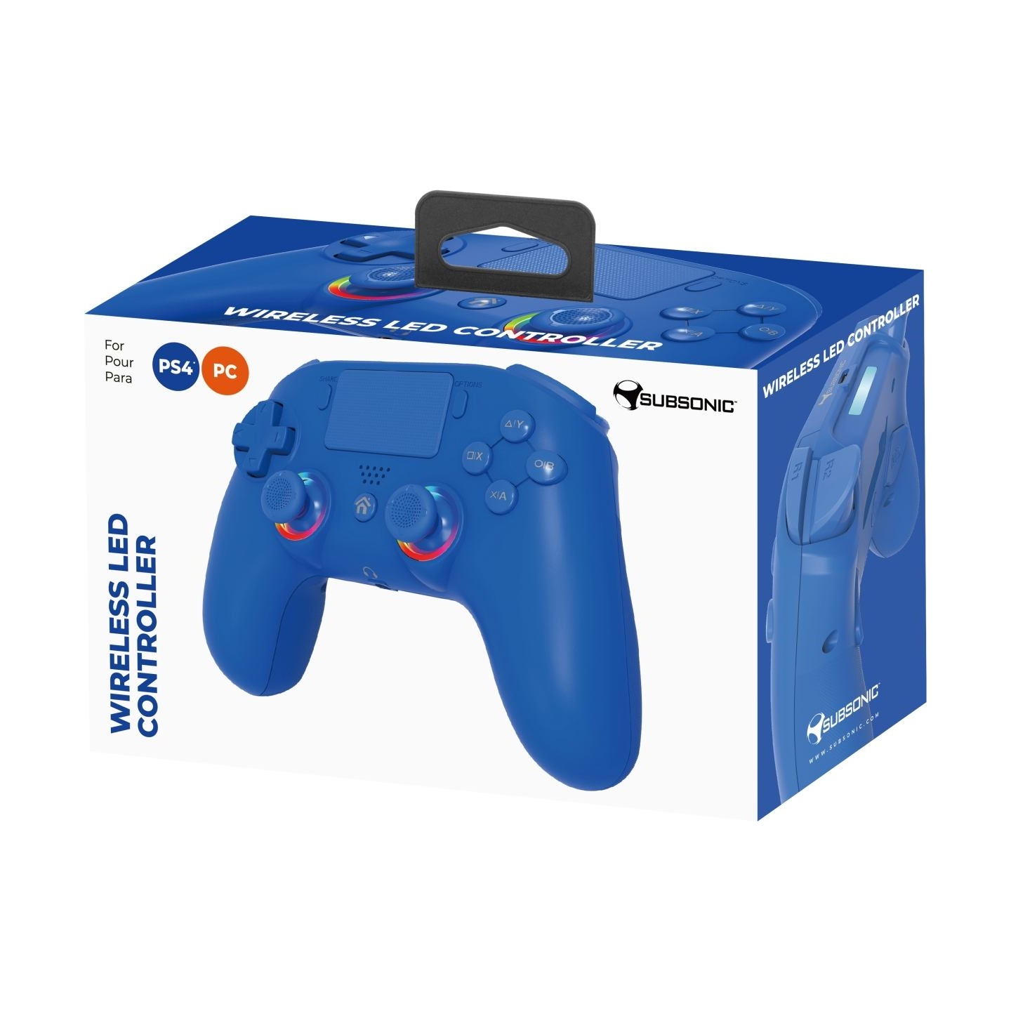 Subsonic Wireless Led Controller Blue for PS4/PC