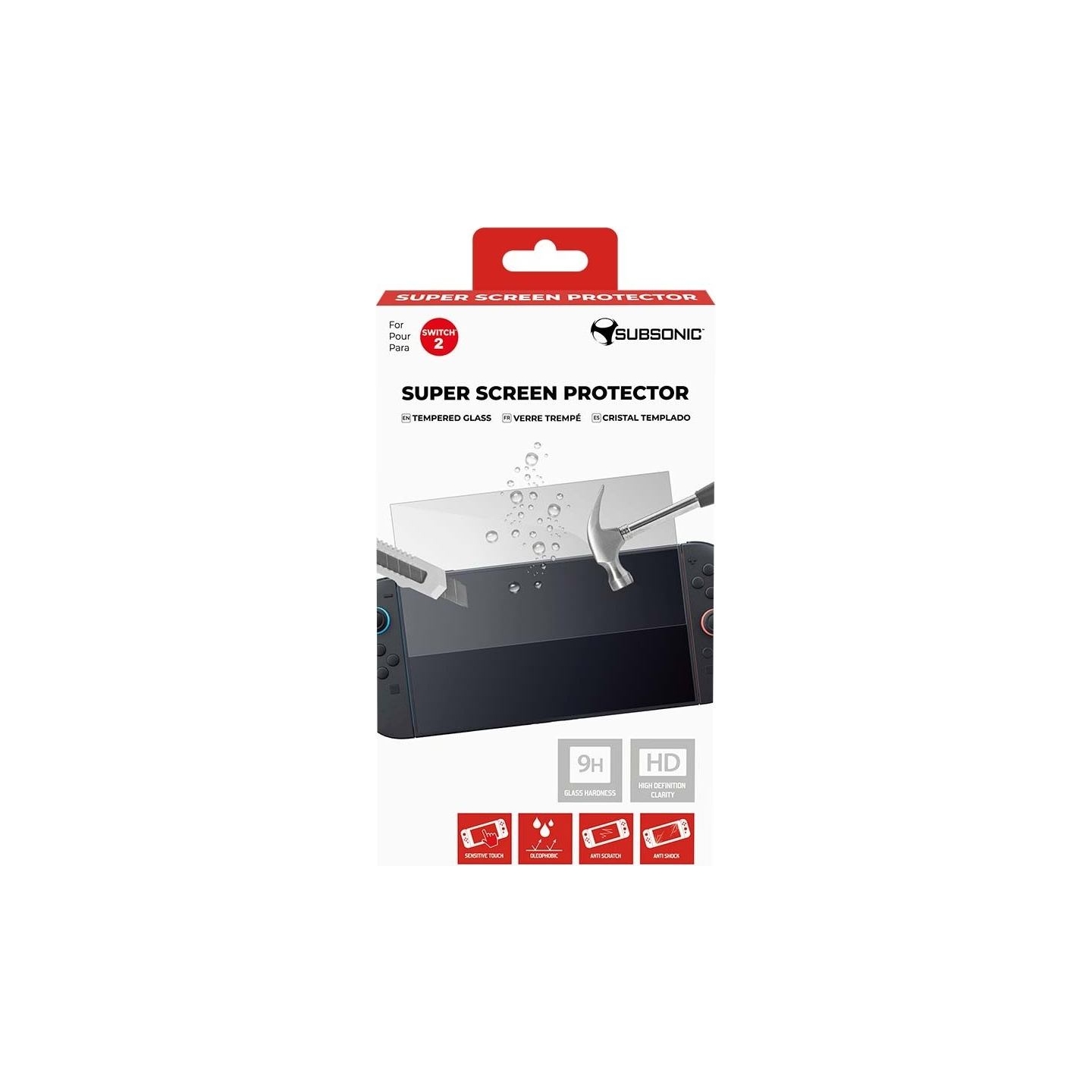 Subsonic Super Screen Protector Tempered Glass for Nintendo Switch 2