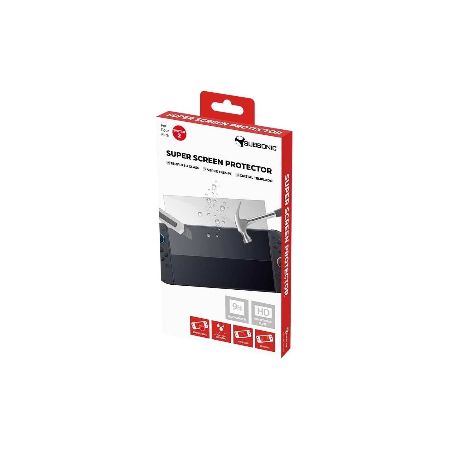 Subsonic Super Screen Protector Tempered Glass for Nintendo Switch 2