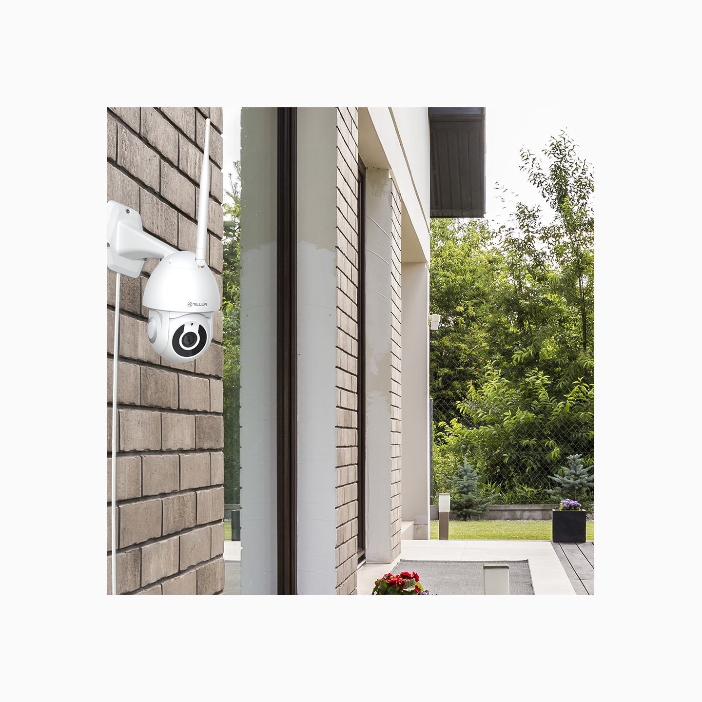 Tellur Smart WiFi Outdoor Camera 3MP, UltraHD, Autotracking, PTZ white