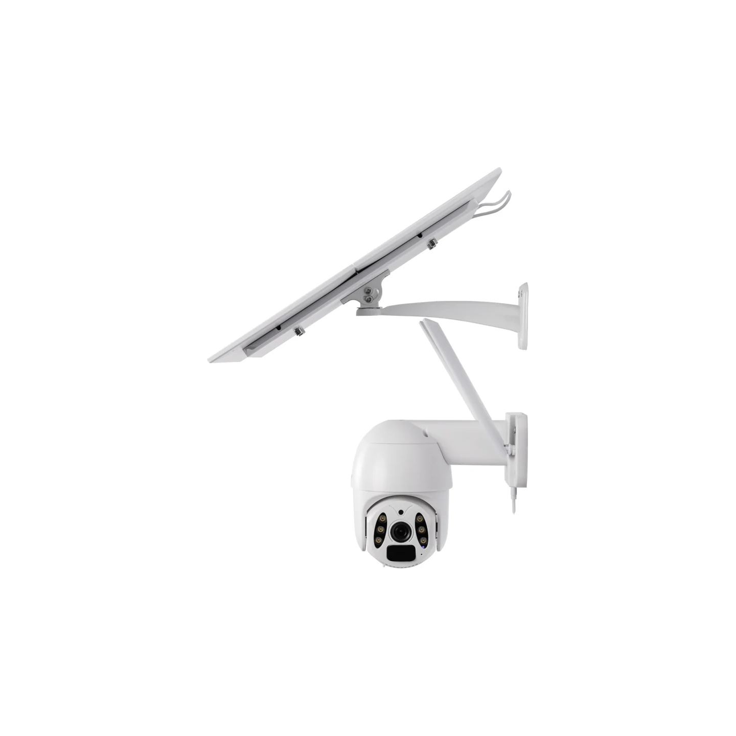 Tellur Smart WiFi Solar Camera P&T 3MP, 2K UltraHD, PIR, 20W solar panel, white