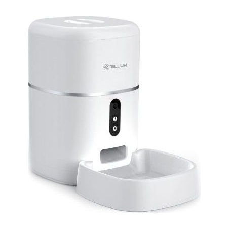 Tellur Smart WiFi Pet Feeder, UltraHD Camera, 4L white