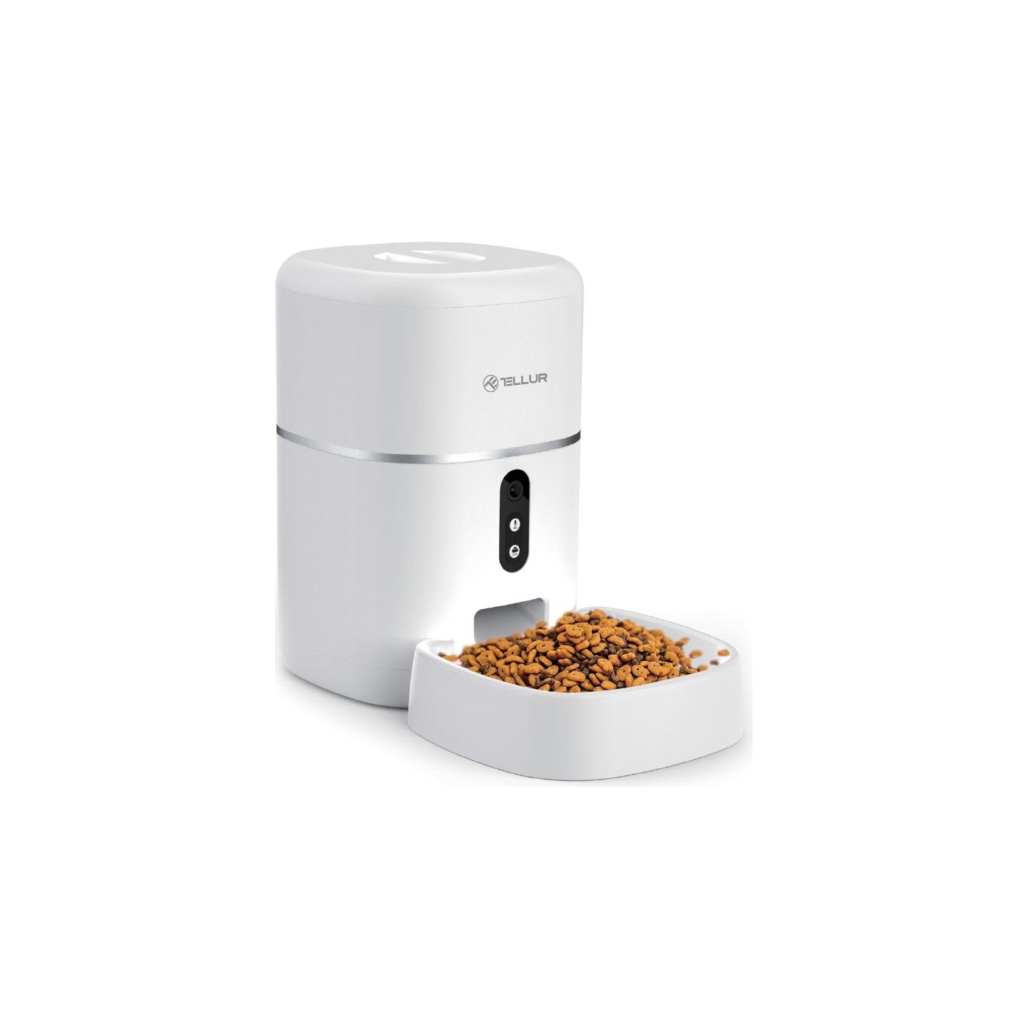 Tellur Smart WiFi Pet Feeder, UltraHD Camera, 4L white