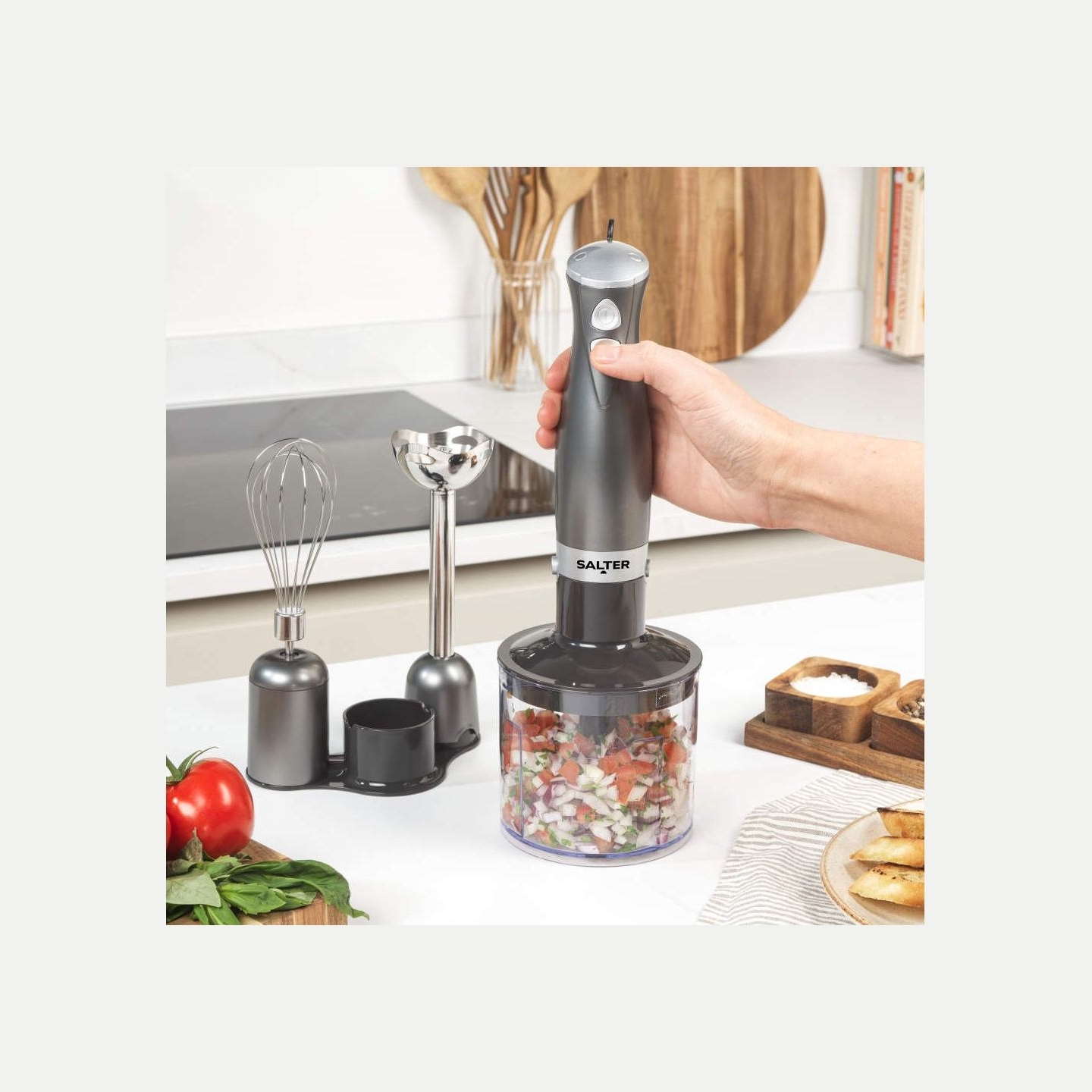 Salter EK2827GUNMETALFVDE  Cosmos 3 in 1  Blender Set