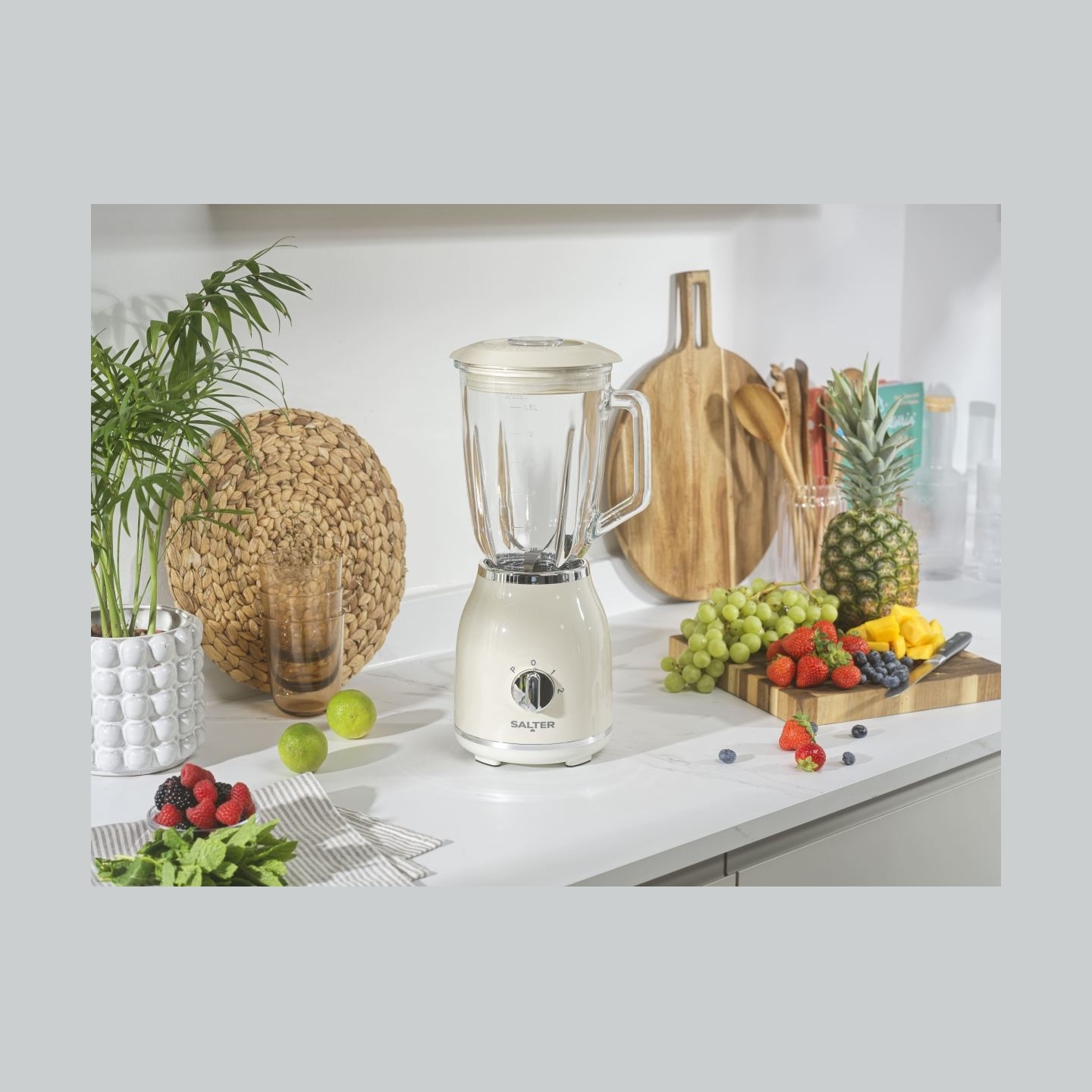 Salter EK6687CRMVDE Retro  Glass Jug Blender