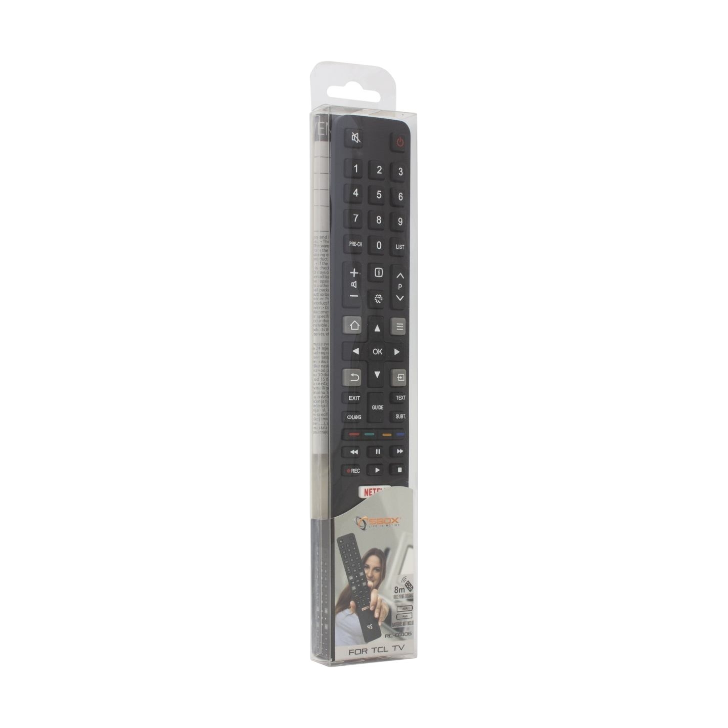 Sbox RC-01406 Remote Control for TCL TVs