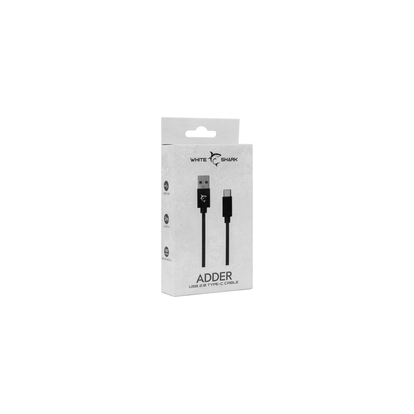 White Shark Adder cable USB-> Type-C M/M 2m