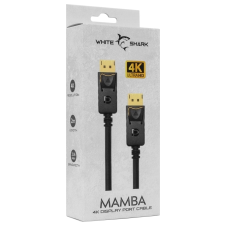 White Shark MAMBA Cable DP-DP M/M 2m 4K@60Hz