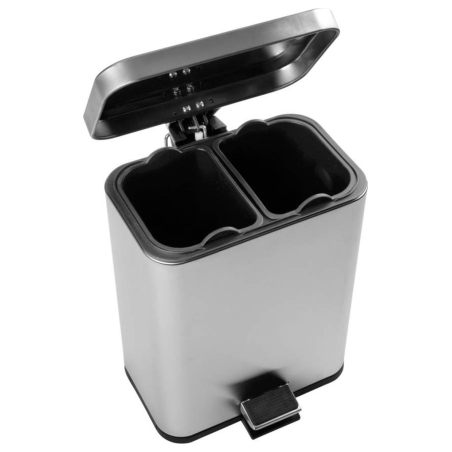 Beldray LA035235SSFEU7 5-Litre Dual Compartment Bin – Stainless Steel