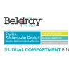 Beldray LA035235SSFEU7 5-Litre Dual Compartment Bin – Stainless Steel
