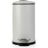 Beldray LA036690GRYPEU7 Slimline D-Shaped Pedal Bin 5 Litre, Grey