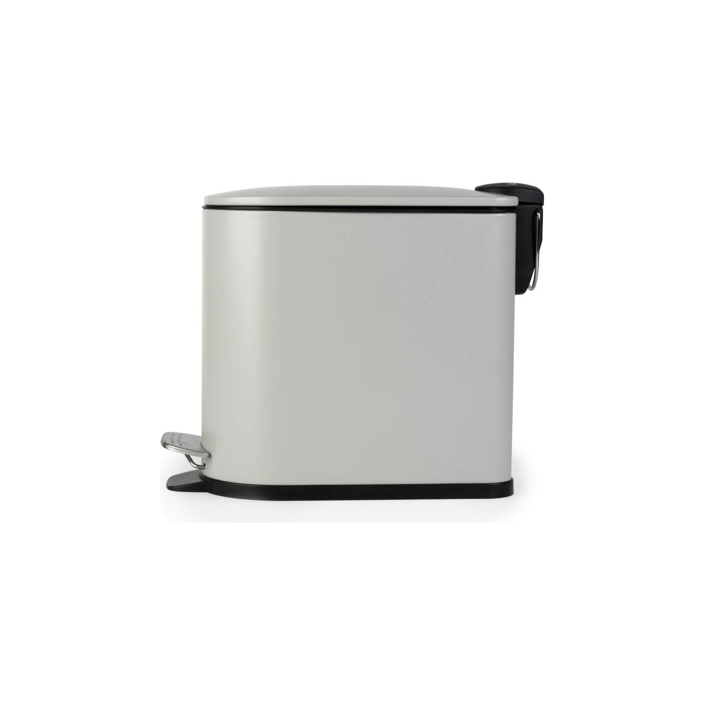 Beldray LA036690GRYPEU7 Slimline D-Shaped Pedal Bin 5 Litre, Grey