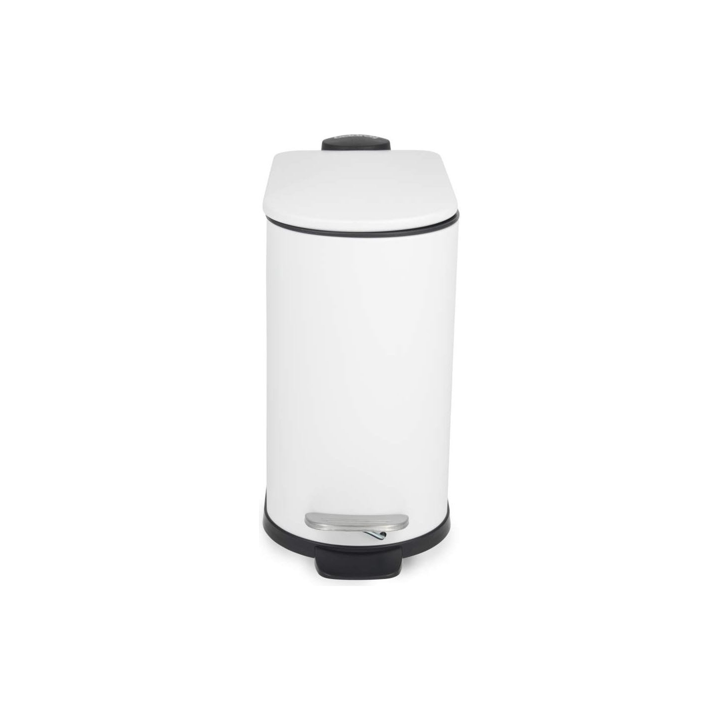 Beldray LA036690WHTPEU7  Slimline D-Shaped Pedal Bin  5-Litre, White