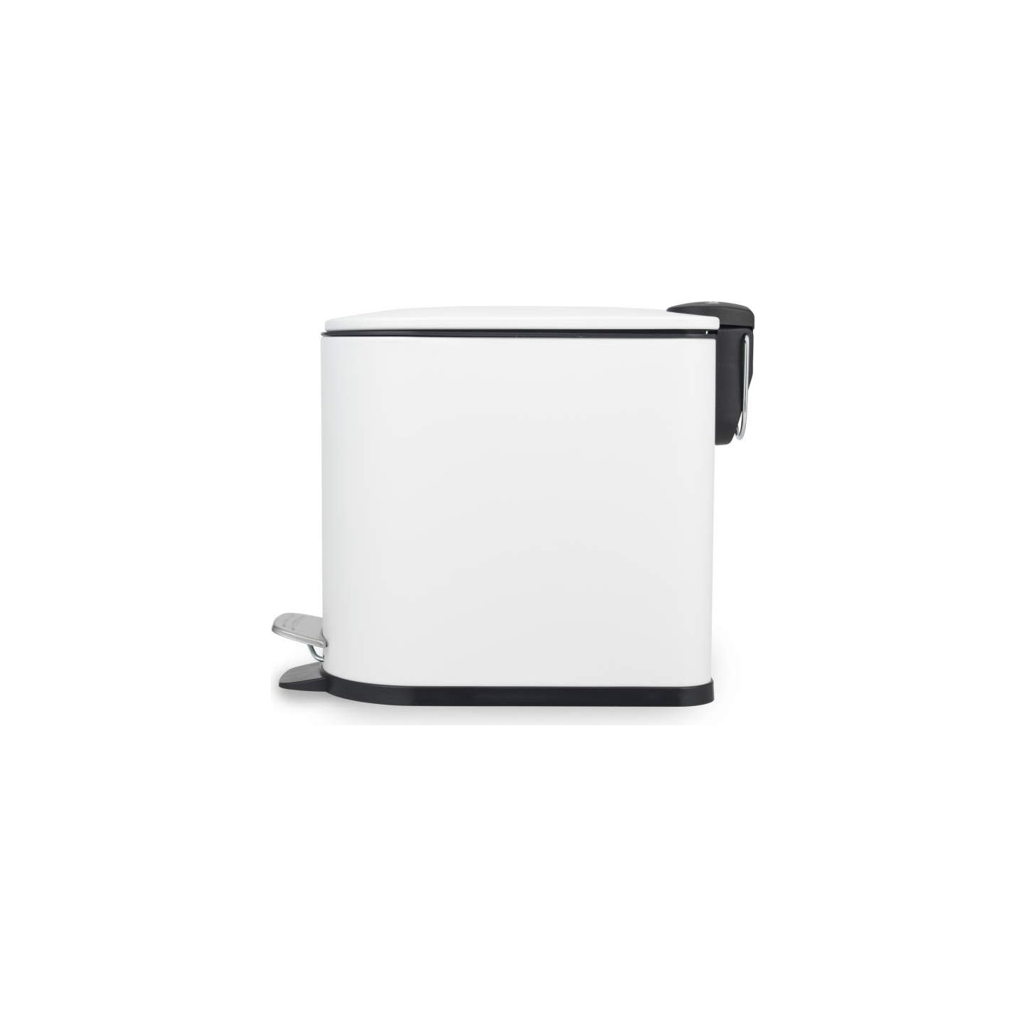 Beldray LA036690WHTPEU7  Slimline D-Shaped Pedal Bin  5-Litre, White