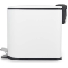 Beldray LA036690WHTPEU7  Slimline D-Shaped Pedal Bin  5-Litre, White