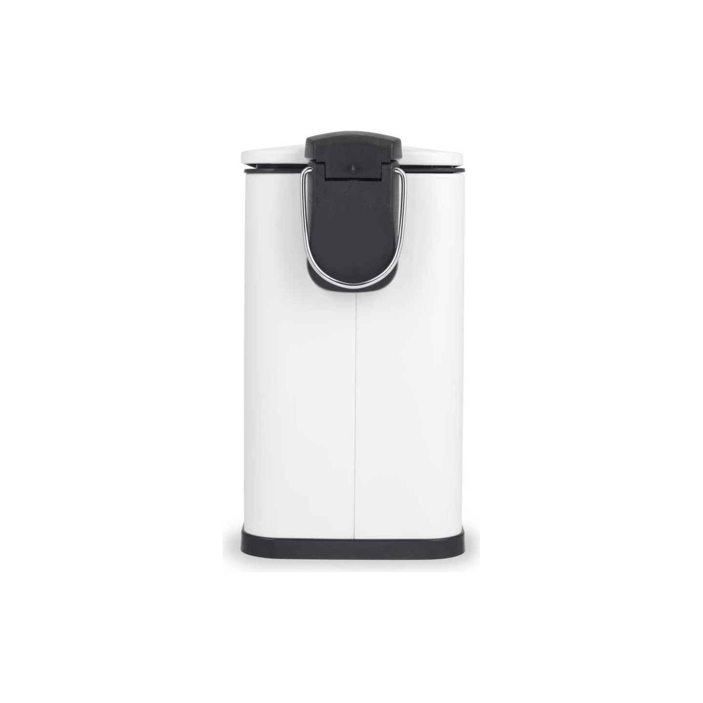Beldray LA036690WHTPEU7  Slimline D-Shaped Pedal Bin  5-Litre, White