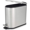 Beldray LA036683SSPEU7 Slimline D-Shaped Pedal Bin  5-Litre, Silver
