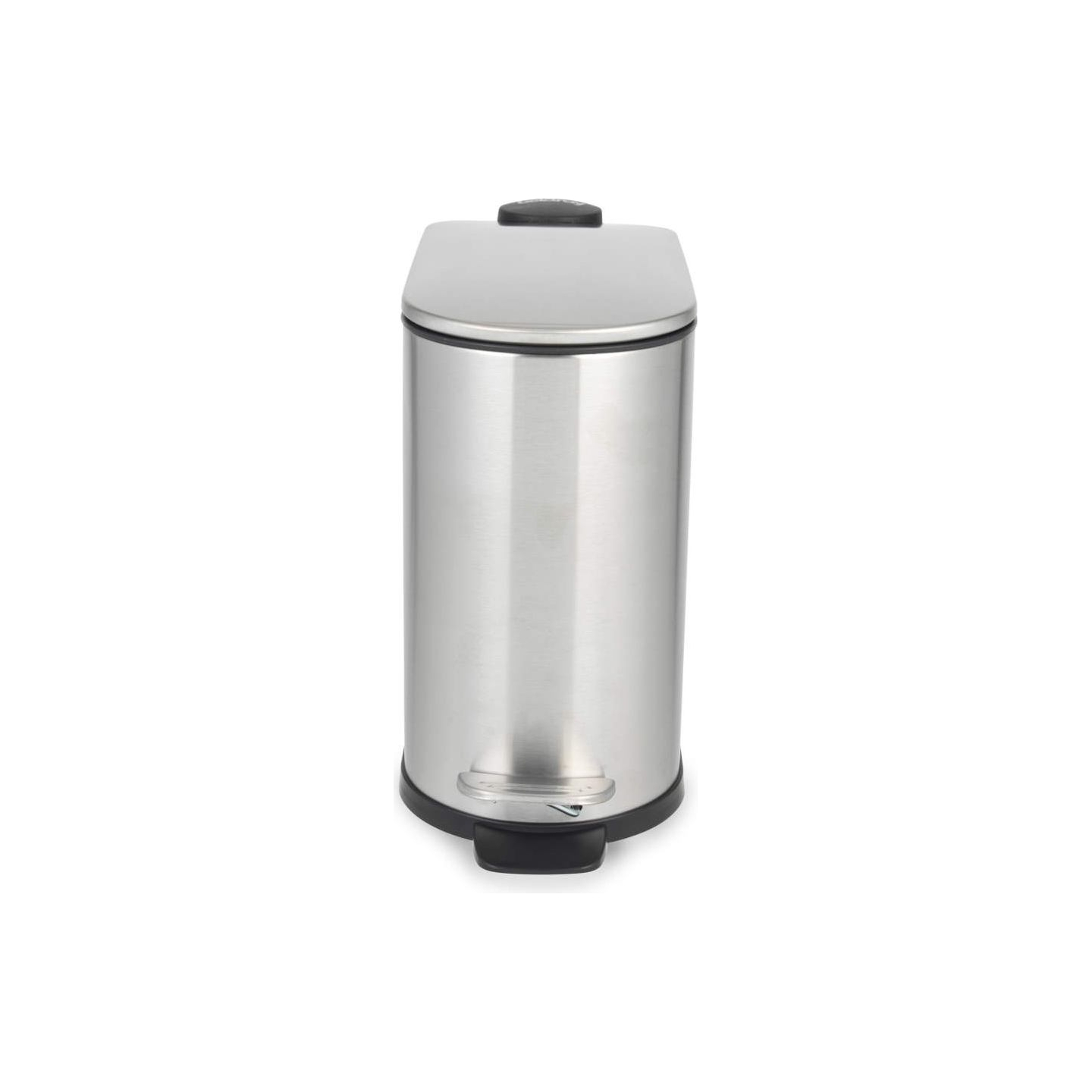 Beldray LA036683SSPEU7 Slimline D-Shaped Pedal Bin  5-Litre, Silver