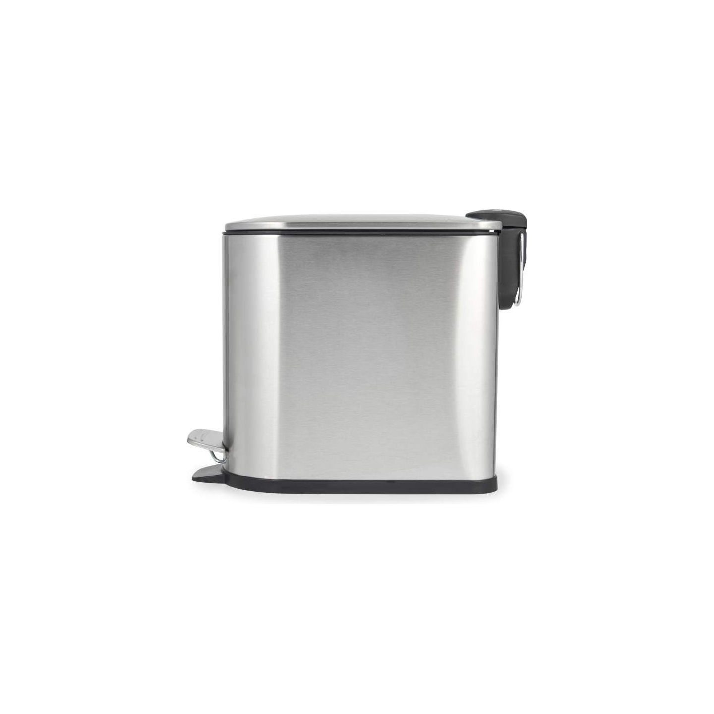 Beldray LA036683SSPEU7 Slimline D-Shaped Pedal Bin  5-Litre, Silver