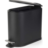 Beldray LA036690BLKPEU7  Slimline D-Shaped Pedal Bin  5-Litre, Black