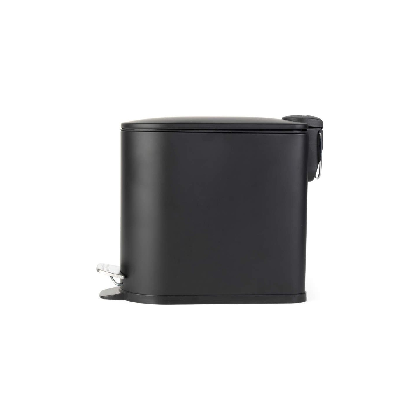 Beldray LA036690BLKPEU7  Slimline D-Shaped Pedal Bin  5-Litre, Black