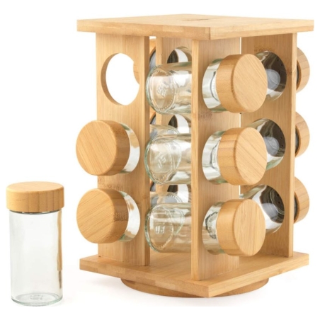 Salter BW14238 Bamboo Rotating Spice Rack