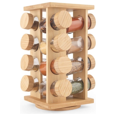 Salter BW127771 Bamboo Rotating Spice Rack