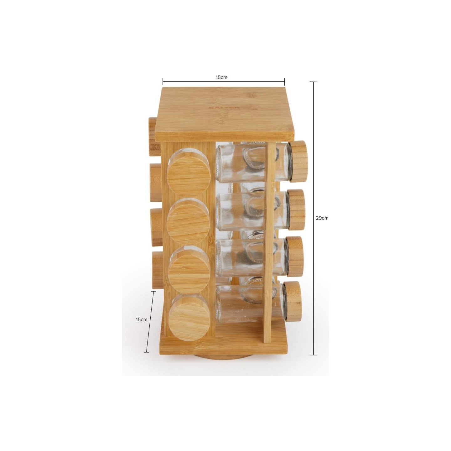 Salter BW127771 Bamboo Rotating Spice Rack