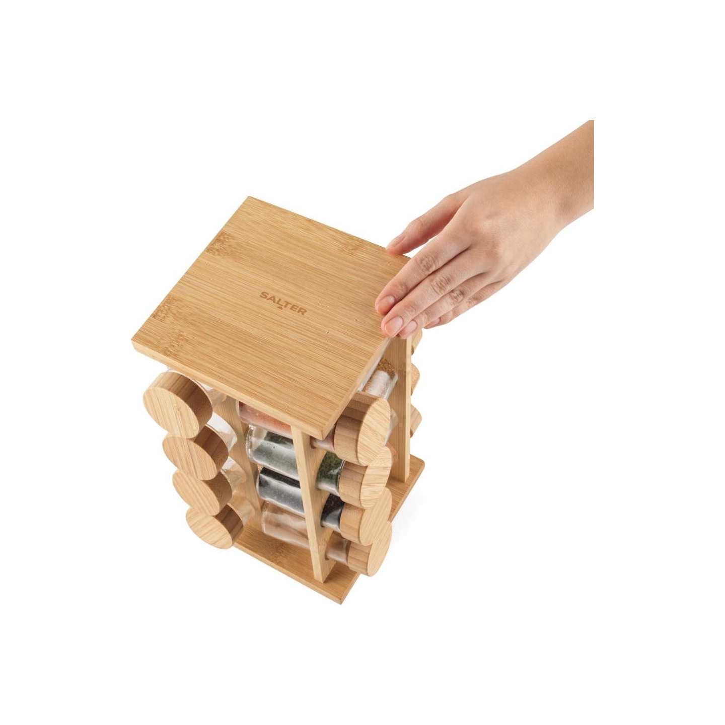 Salter BW127771 Bamboo Rotating Spice Rack