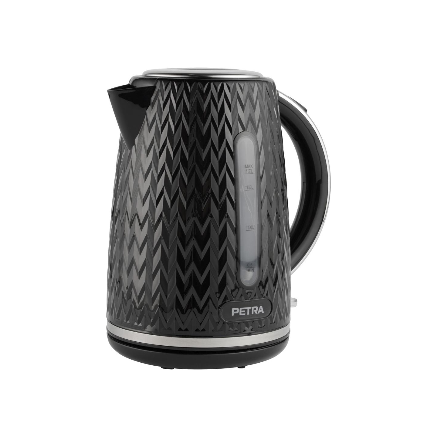 Petra PT3864BLKVDEEU10 Chevron Jug Kettle black