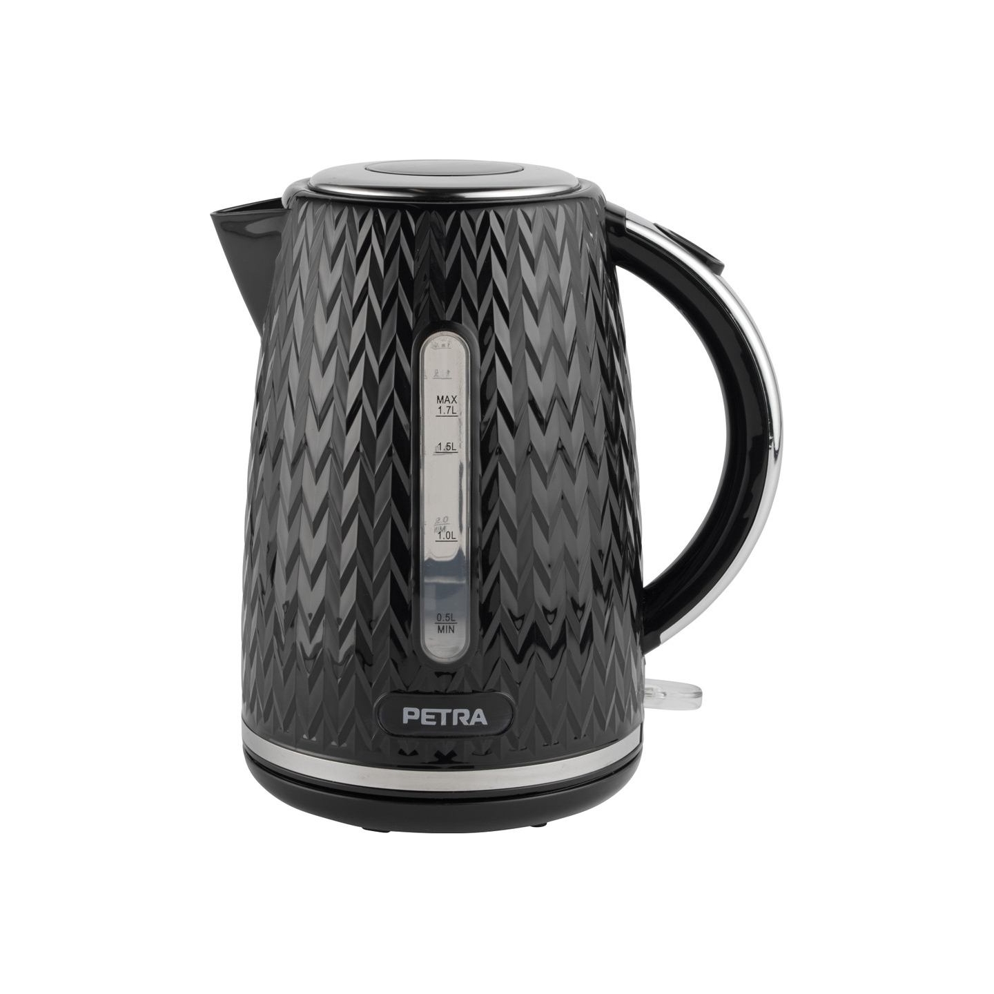 Petra PT3864BLKVDEEU10 Chevron Jug Kettle black
