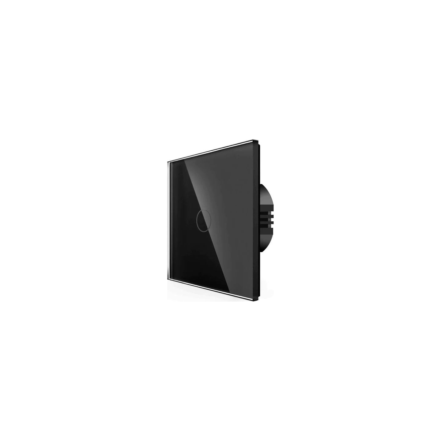 Spring One Gang, One Way Touch Switch, Glass Black