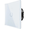 Spring One Gang, One Way Touch Switch, Glass White
