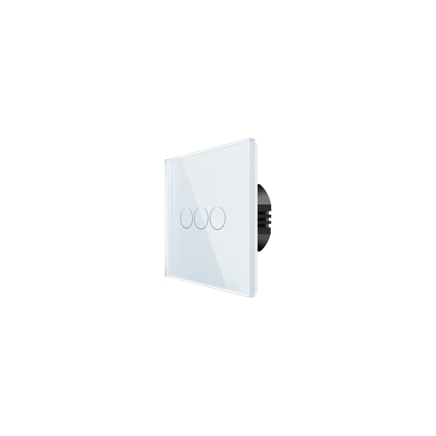 Spring Three Gang, One Way Touch Switch, Glass White