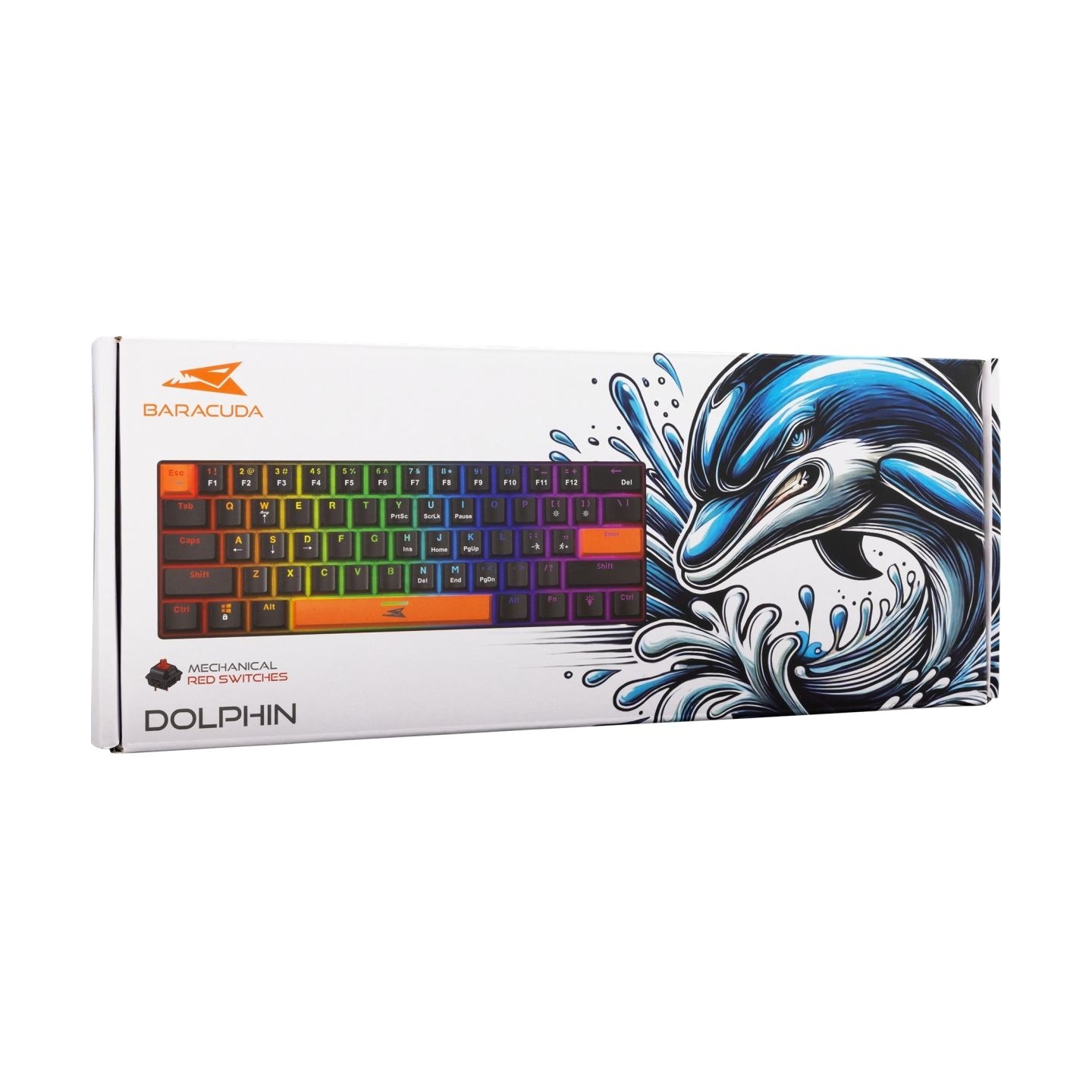 Baracuda BGK-03111 Dolphin Black US Mechanical Red Switches