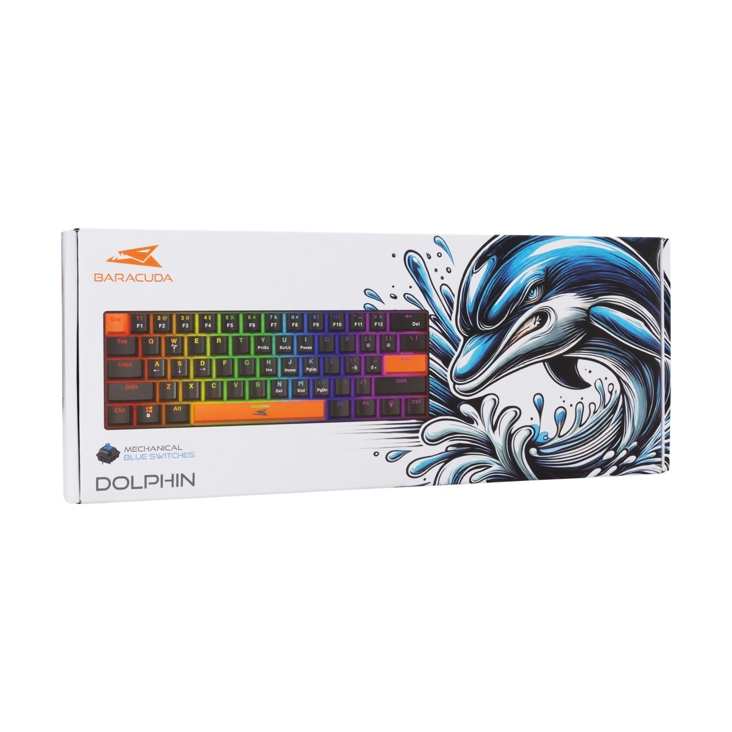 Baracuda BGK-03121 Dolphin Black US Mechanical Blue Switches