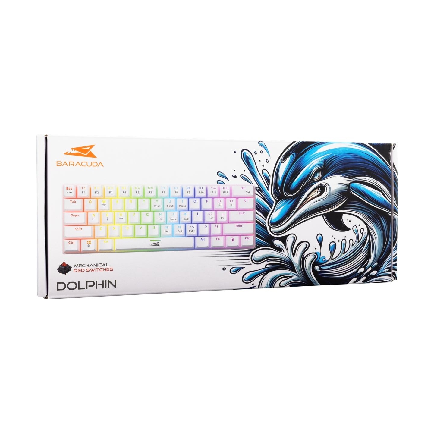 Baracuda BGK-03211 Dolphin White US Mechanical Red Switches