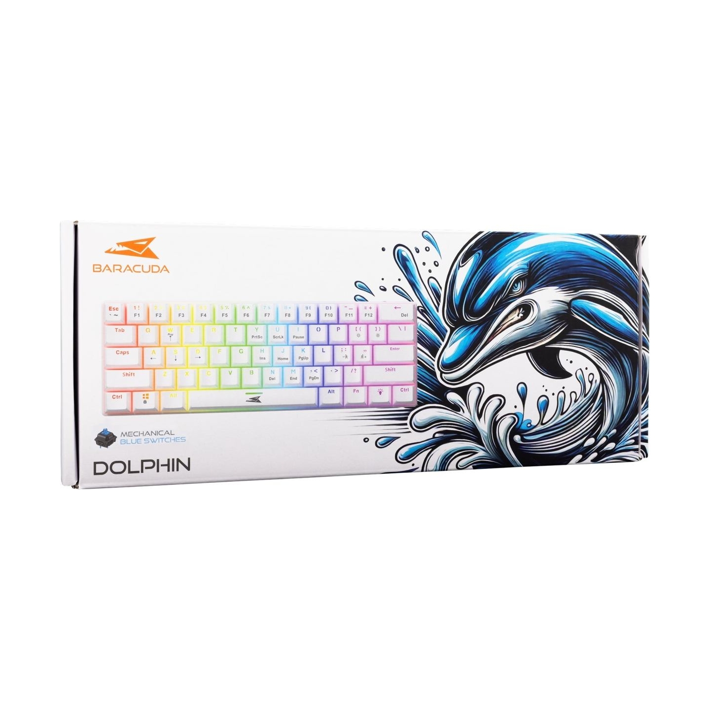 Baracuda BGK-03221 Dolphin White US Mechanical Blue Switches