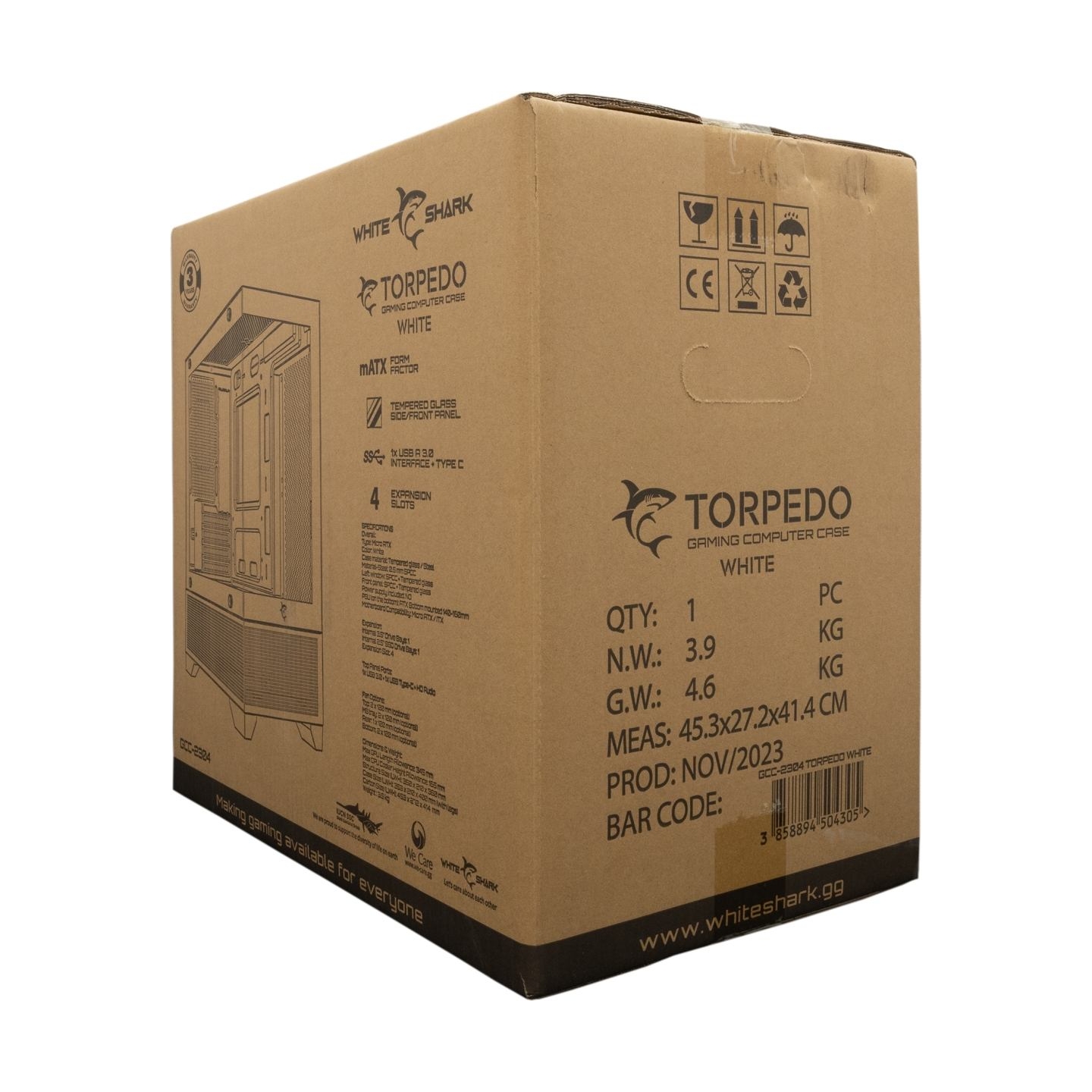 White Shark GCC-2304 Torpedo White