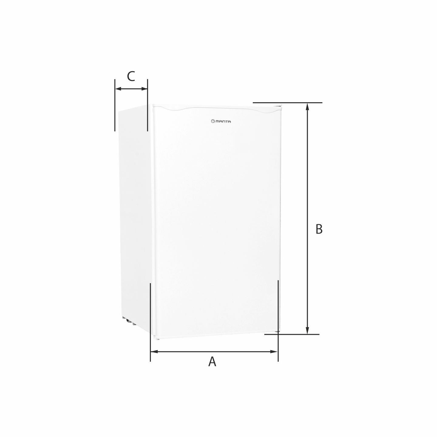 Manta MM520PW Fridge 91L White
