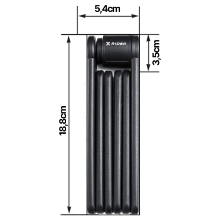 Manta XRIDER XR00FL01 Segmented Folding Bike Lock for Frame