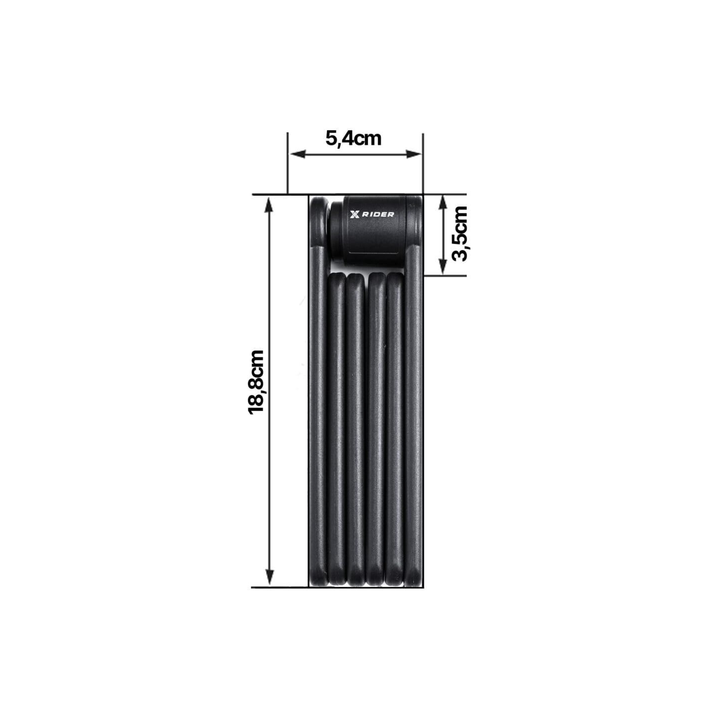 Manta XRIDER XR00FL01 Segmented Folding Bike Lock for Frame