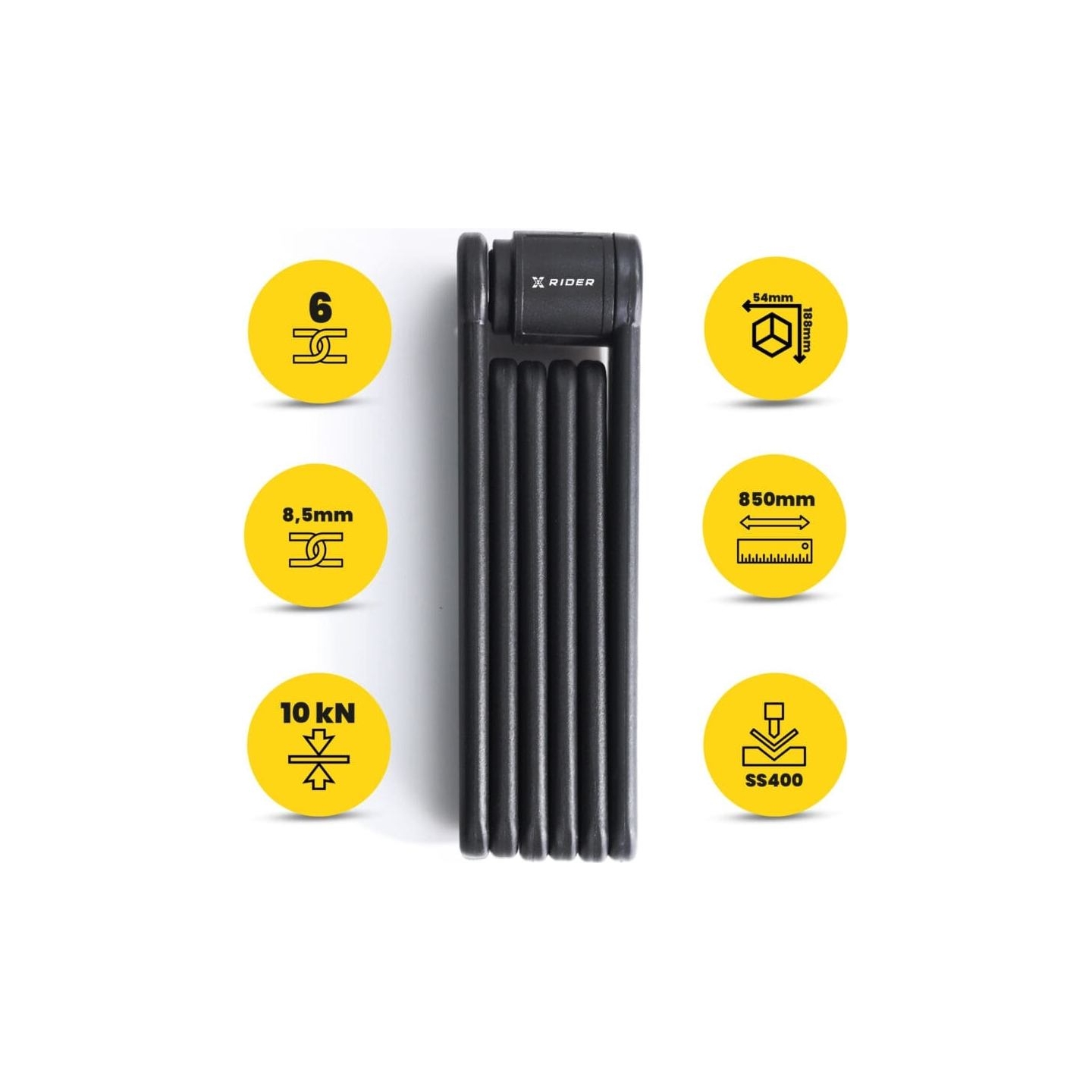 Manta XRIDER XR00FL01 Segmented Folding Bike Lock for Frame