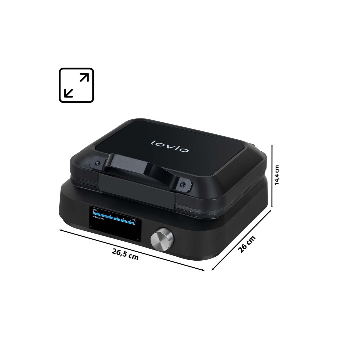 Lovio LVWF002BK Waffle Maker 1500W Black